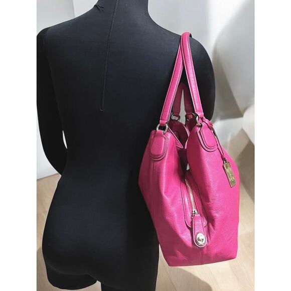 Coach 33547 Edie Leather Turn Lock Shoulder Bag - Picture 8 of 11